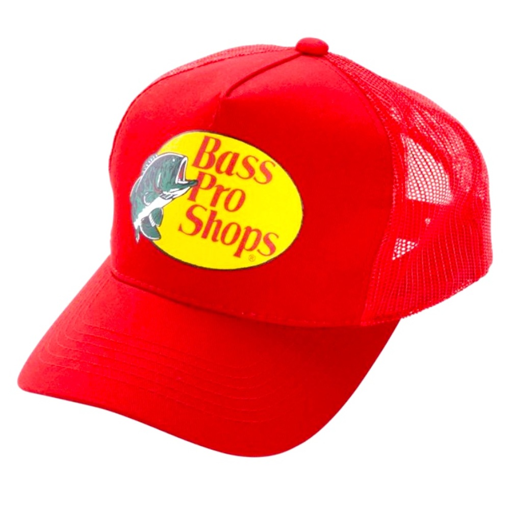 Bass Pro RED trucker hat. Hard to find color